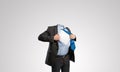 Headless super businessman Royalty Free Stock Photo