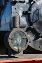 Headlight of the ancient steam locomotive. Petroleum lamp and a