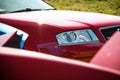 Red Audi headlight