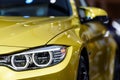 Headlight of BMW M4 Coupe. Royalty Free Stock Photo