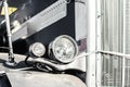 Headlight of a classic american truck, closeup of photo Royalty Free Stock Photo