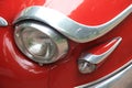 Headlight detail of a vintage French car Royalty Free Stock Photo