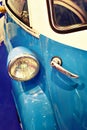 Headlight and handle opening door of single vintage car