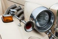 Headlight and horn of retro car Royalty Free Stock Photo