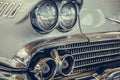 Headlight lamp of retro classic car vintage style Royalty Free Stock Photo
