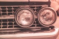 Headlight lamp of retro classic car vintage style Royalty Free Stock Photo