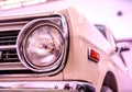 Headlight lamp of retro classic car vintage style Royalty Free Stock Photo