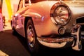 Headlight lamp of retro classic car vintage style Royalty Free Stock Photo