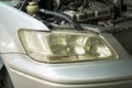 Headlight lenses unpolished cloudy foggy, Car maintenance service