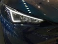 Headlight of modern spanish battery electric compact family car Cupra Born