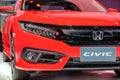 Headlight New Honda CIVIC red color Royalty Free Stock Photo