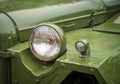 Headlight on a old military vehicle. Royalty Free Stock Photo
