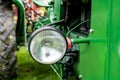 Headlight on a retro tractor