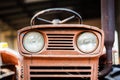 Headlight rusty vintage farm tractor Royalty Free Stock Photo