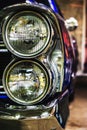 Headlight of a vintage car Royalty Free Stock Photo