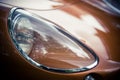 Headlight of a vintage classic car Royalty Free Stock Photo