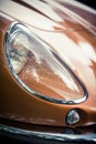 Headlight of a vintage classic car Royalty Free Stock Photo