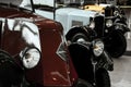 Headlights and front side of Renault NN bordeaux, black 1927.