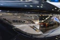 Headlights of Geely modern car at MIAS 2016