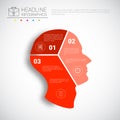 Headline Infographic Design Head Steps Business Data Graphic Collection Presentation Copy Space Royalty Free Stock Photo