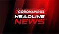 Headline news coronavirus banner background vector template