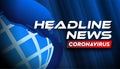 Headline news coronavirus banner background vector template