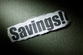 Headline Savings Royalty Free Stock Photo