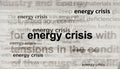 Headline titles media with Energy crisis 3d illustration Royalty Free Stock Photo