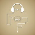 Headphone country Royalty Free Stock Photo