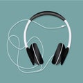 Headphone entertainment audio vector illustration