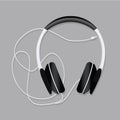 Headphone entertainment audio vector illustration Concept