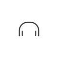 Headphone headset line icon. Stock vector illustration isolated on white background