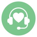 Headphone, heart Isolated Vector icon which can easily modify or edit