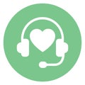 Headphone, heart Isolated Vector icon which can easily modify or edit Royalty Free Stock Photo