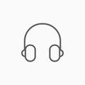 Headphone icon, phone, listen, music, radio