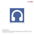 Headphone icon - Blue photo Frame Royalty Free Stock Photo