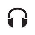 Headphone icon design, earphone symbol, simple headset logo