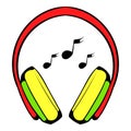 Headphone icon, icon cartoon