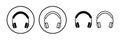 Headphone icon . headphones earphones icon. headset