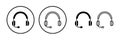 Headphone icon . headphones earphones icon. headset