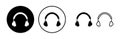 Headphone icon . headphones earphones icon. headset