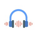 Headphone icon vector image. Royalty Free Stock Photo