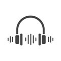Headphone icon vector image. Royalty Free Stock Photo