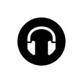 Headphone icon vector, isolated on white background Royalty Free Stock Photo