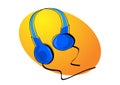 Headphone illustration Royalty Free Stock Photo