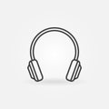 Headphone isolated vector modern icon in thin line style