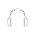 Headphone line icon. Wireless symbol linear vector illustration