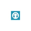 Headphone logo vector icon Royalty Free Stock Photo