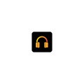 Headphone logo vector icon