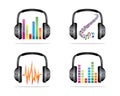 Headphone Musical sounds illustration